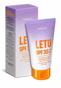 Антивозрастной солнцезащитный крем для лица SPF 30 Leto